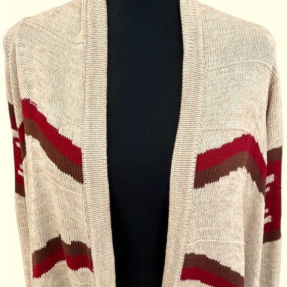 Love Stitch open front boho fringe cotton blend cardigan size S - Picture 2 of 6